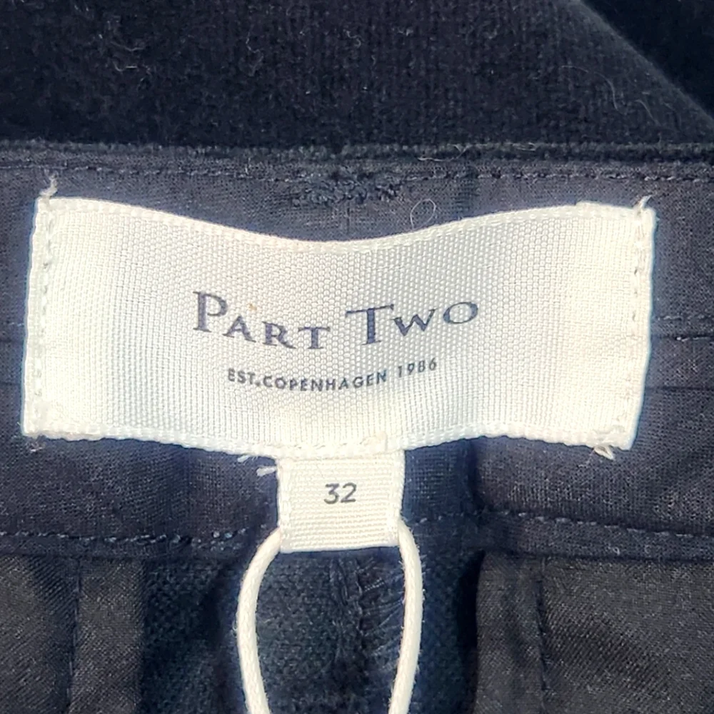 PART TWO Classic Fit Bootcut Black Velvet Pants